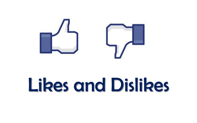 Likes and Dislikes Likes and Dislikes